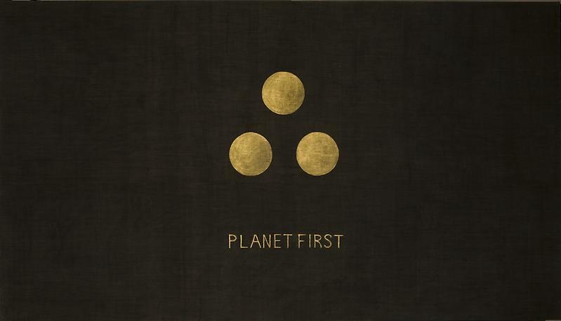 Park Chan-Kyong. Sixteen by Nine_Planet First, 2010. India ink on canvas, 90 x 160 cm. Courtesy of the artist & PKM Gallery.
