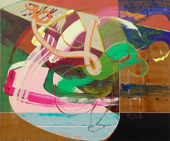Young Do Jeong. It's a cinch, 2013. Acrylic, oil, spray paint, marker, graphite, color pencil on panel, 50.48 x 60.64 cm. Courtesy of the artist & PKM Gallery.