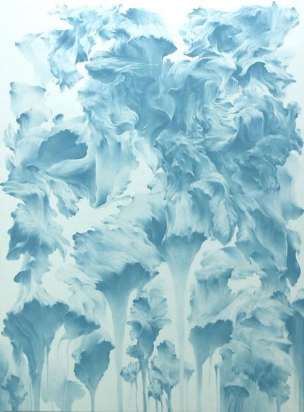Moon Beom. Possible Worlds #526, 2008. Acrylics, oilstick, varnish on panel, 165 x 122 x 7 cm. Courtesy of the artist & PKM Gallery.