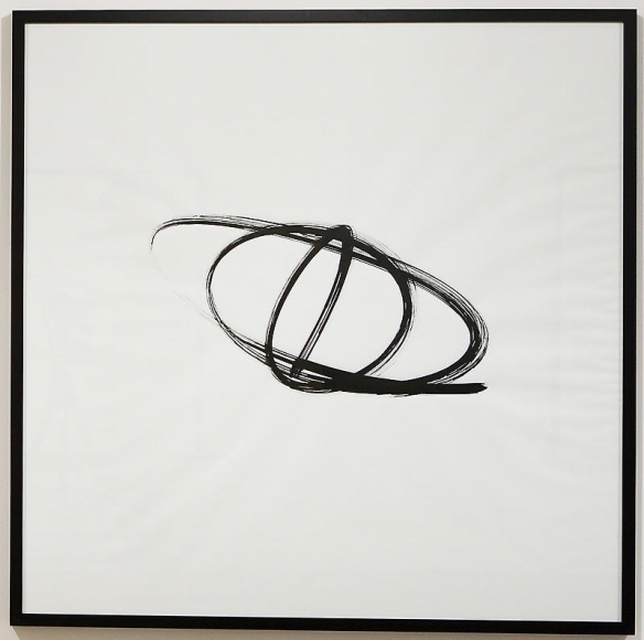 Olafur Eliasson. Monoaxial Berlin Pendulum Drawings â medium, 2007. Ink on paper, 120 x 120cm