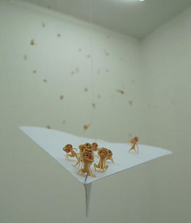 Ham Jin. Paper Airplane, 2007. Miniature installation, Size variable. Courtesy of the artist & PKM Gallery.