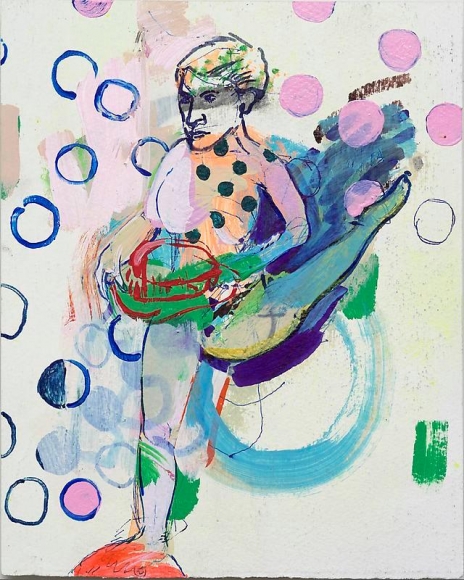 Young Do Jeong, Anna Freud, 2012. Acrylic, ink, pen, marker, and graphite on paper, 25.2 x 20.1 cm. Courtesy of the artist and PKM Gallery.