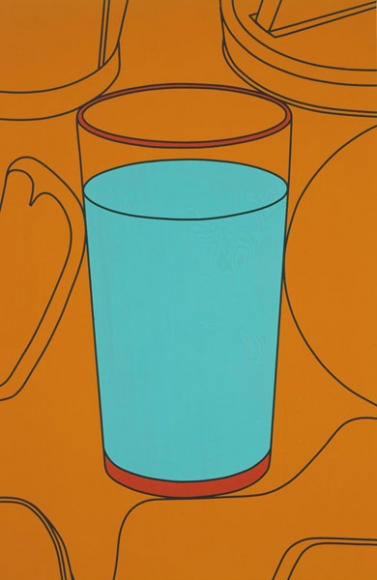 Michael C. Martin. Glass (Wallpaper-Orange), 2004. Acrylic on canvas, 66 x 43.2 cm
