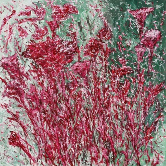 Jiwon Kim. Mendrami, 2012-2014. Oil on linen, 100 x 100 cm. Courtesy of the Artist & PKM Gallery.