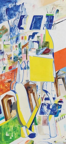 Hyunjin Bek. OK AI, 2016. Oil on canvas, 280 x 130 cm. Courtesy of the artist and PKM Gallery.