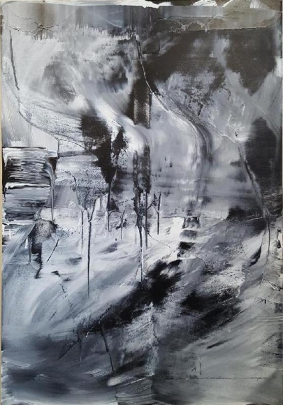 Sihn Min Joo. #16-014, 2016. Acrylic on canvas, 112 x 162 cm. Courtesy of the Artist & PKM Gallery.