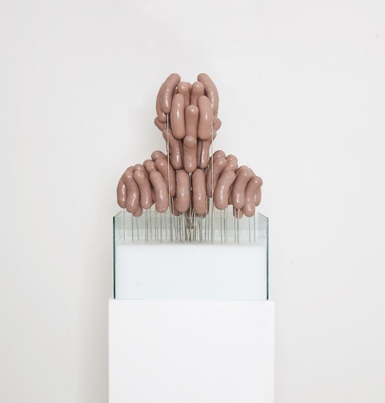 Michael Joo. Consumptive (selbst-bildnis for DH), 2008. Hand-built plastic, stainless steel, ethafoam, 31.5 x 47 x 73 cm. Courtesy of the artist & PKM Gallery.