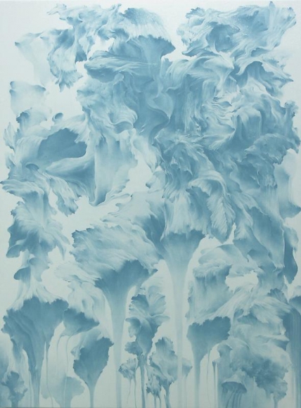 Moon Beom. Possible Worlds #526, 2008. Acrylics, oilstick, vanish on panel, 165 x 122 x 7 cm.