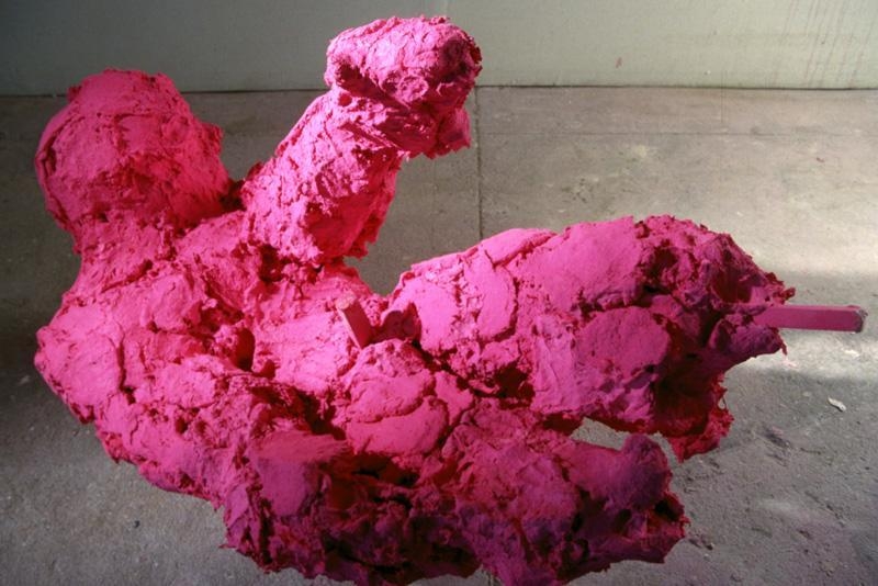 Cody Choi. Untitled, 1996-97. Toilet paper, pepto-bismol and wood, 61 x 99 x 48 cm. Courtesy of the artist & PKM Gallery.