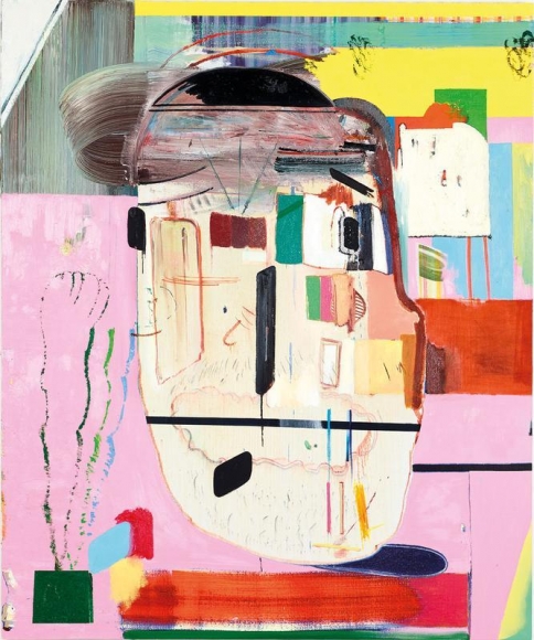 Hyunjin Bek. Vectors or Pixels or Whatsoever, 2015-2016. Oil on canvas, 180 x 150 cm. Courtesy of the artist & PKM Gallery.