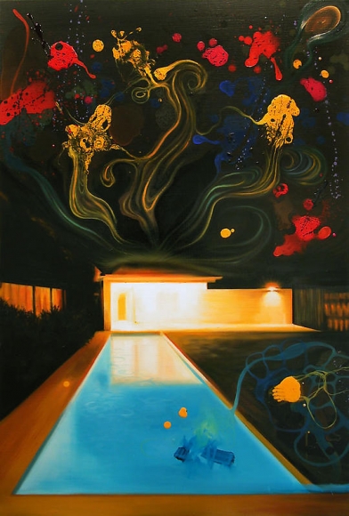 Noori Lee. House 13, 2008. Oil and acrylic, enamel on canvas, 90 x 60 cm. Courtesy of the artist & PKM Gallery.