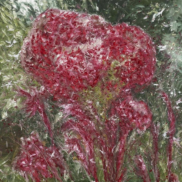 Jiwon Kim. Mendrami, 2014. Oil on linen, 100 x 100 cm. Courtesy of the Artist & PKM Gallery.