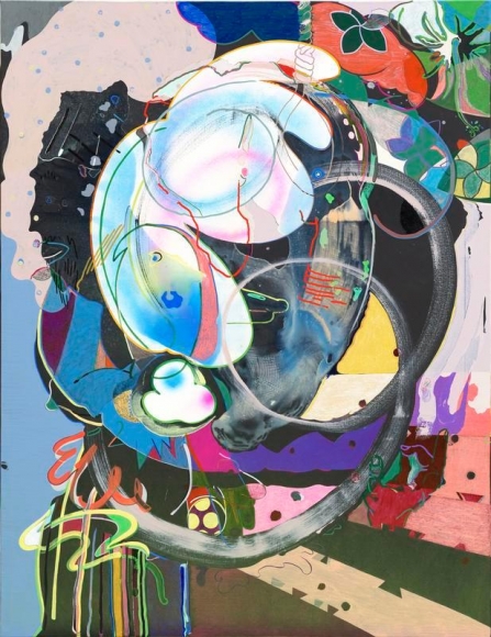 Young Do Jeong. Listen, 2015-2016. Acrylic, spray paint, color pencil, conte, and marker on canvas, 145.5 x 112 cm. Courtesy of the Artist & PKM Gallery.