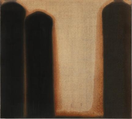 Yun Hyong-keun, Umber-Blue. 1975-76. Oil on linen, 159.3 x 176.3 cm. Courtesy of Yun Seong-ryeol and P K M Gallery