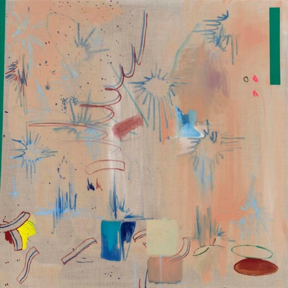 Bek Hyunjin. 쓸쓸한 정전기 Lonesome Static, 2018. Oil on linen, 93 x 93 cm. Courtesy of the artist & PKM Gallery.