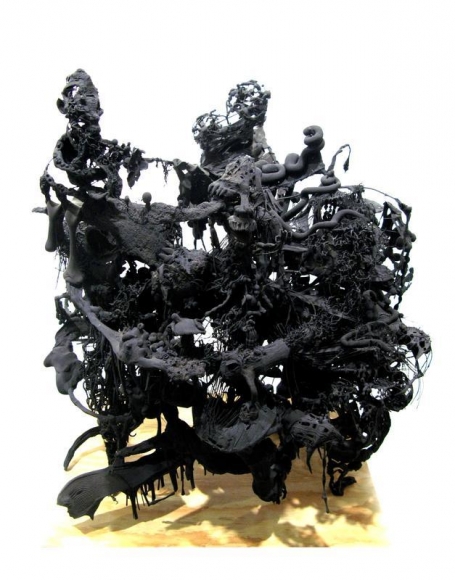Ham Jin. Untitled 30, 2011. Polymer clay, glue, wire and fishing line, 63 x 65 x 60 cm