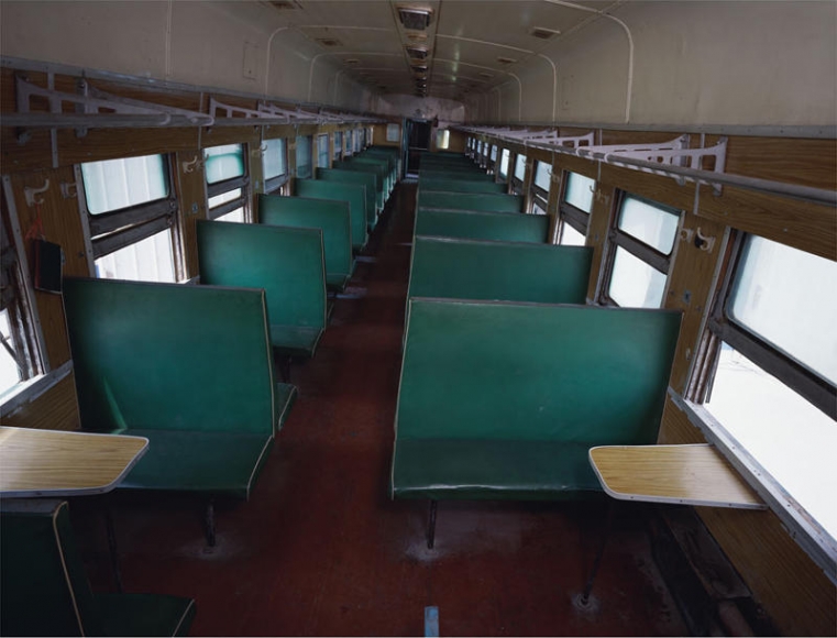 Wang Qingsong. Hard-seat Compartment, 2008. C-print, 160 x 210 cm, left. Courtesy of the artist & PKM Gallery.