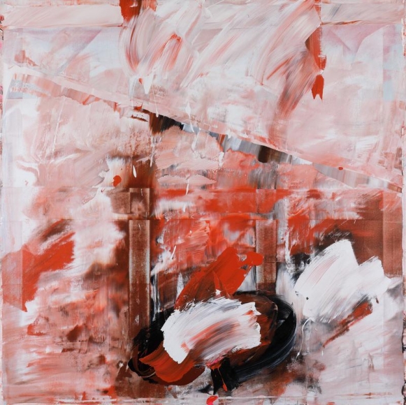 SHIN MIN JOO. Uncertain Emptiness P18-02, 2018, Acrylic on canvas, 150 x 150 cm. Courtesy of the artist & PKM Gallery.