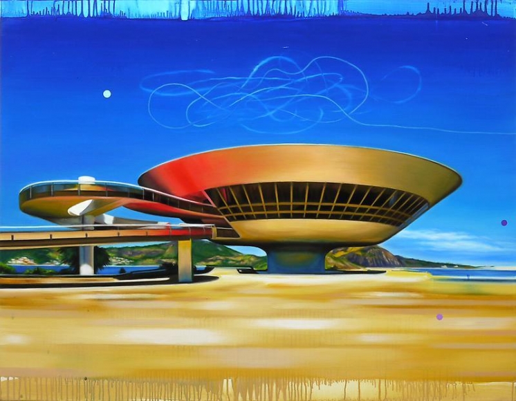 Noori Lee. House 40 (signal), 2012. Oil and acrylic on canvas, 105 x 135 cm. Courtesy of the artist & PKM Gallery.
