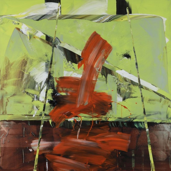 Shin Minjoo. Uncertain Emptiness Y18-03, 2018, Acrylic on canvas, 150 x 150 cm. Courtesy of the artist & PKM Gallery.