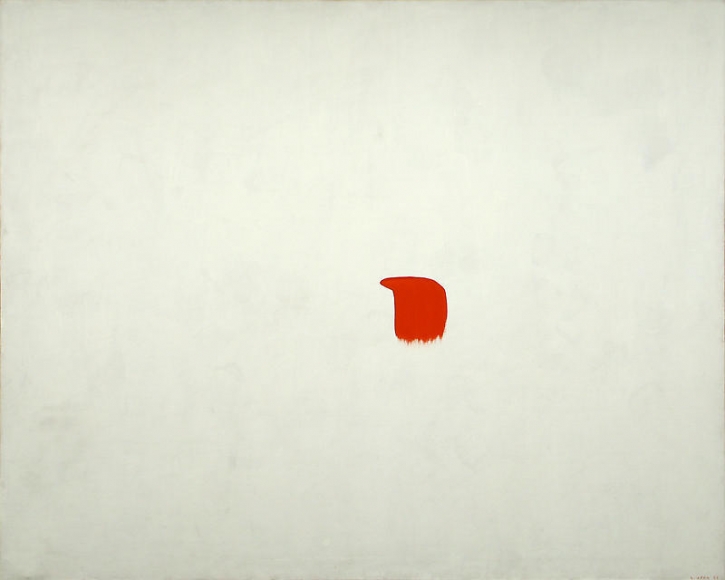 Ufan Lee. From point, 1982. Acrylic on canvas, 188 x 233 cm. Courtesy of the artist & PKM Gallery.