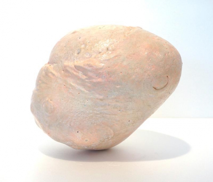 Koo Hyunmo. Rocking Moon, 2018. Epoxy, urethanefoam, acrylic, silver, brass, walnut, 325 x 21 x 22 cm. Courtesy of the artist & PKM Gallery.