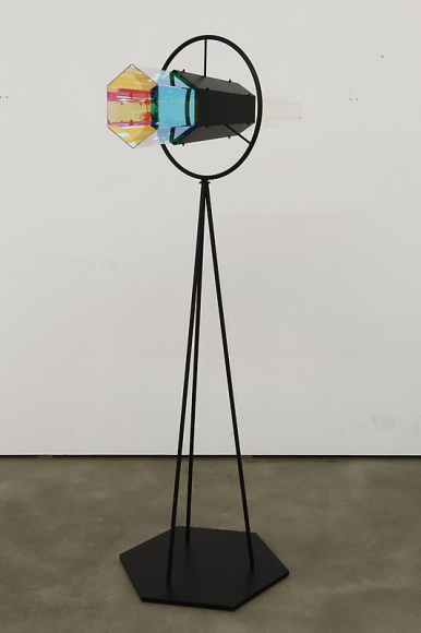 Olafur Eliasson. Domestic eye device, 2011. Stainless steel, color effect filter glass panes, 75 x 65 x 185cm,