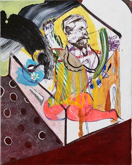 Young Do Jeong. Sigmund Freud, 2012. Acrylic, ink, pen, and graphite on paper, 25.3 x 20 cm. Courtesy of the artist & PKM Gallery.