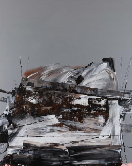 Shin Min Joo. Uncertain Emptiness 17014, 2017. Acrylic on canvas, 227 x 182 cm. Courtesy of the artist & PKM Gallery.