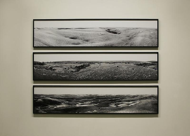 Olafur Eliasson. Glacial horizons, 2009. C-prints, a series of 3 photos, 35.5 x 156.5 cm (each). Courtesy of the artist & PKM Trinity Gallery. © 2009 Olafur Eliasson.