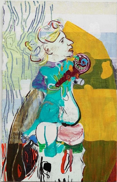 Young Do Jeong, Melanie Klein, 2012. Acrylic, ink, pen, marker, graphite, and conte on paper, 20.9 x 20 cm. Courtesy of the artist and PKM Gallery.