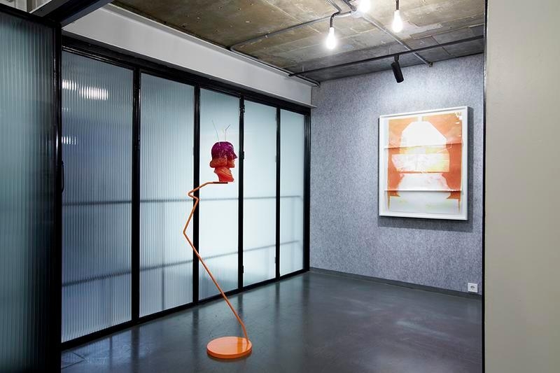 Tala Madani & Nathaniel Mellors. Installation view of two-person exhibition. PKM Gallery Temporary Exhibition Space, 2014.