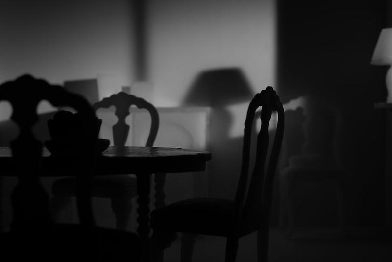 Jonas Dahlberg. Three Rooms : Location Studies - Dining room (Edition of 12 + 2AP), 2008. lambda prints mounted in black wooden box, 125 x 187 cm. Courtesy of the artist & PKM Gallery.