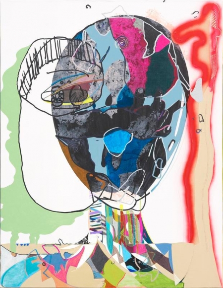 Young Do Jeong. Predators, 2014-2016. Acrylic, spray paint, marker, color pencil, and graphite on canvas, 117 x 91.2 cm. Courtesy of the Artist & PKM Gallery.