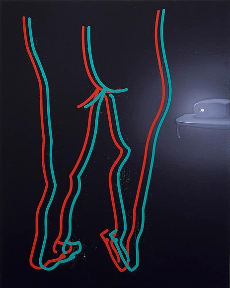 Tala Madani. Projecting Legs, 2014. Courtesy of the artist and Pilar Corrias.