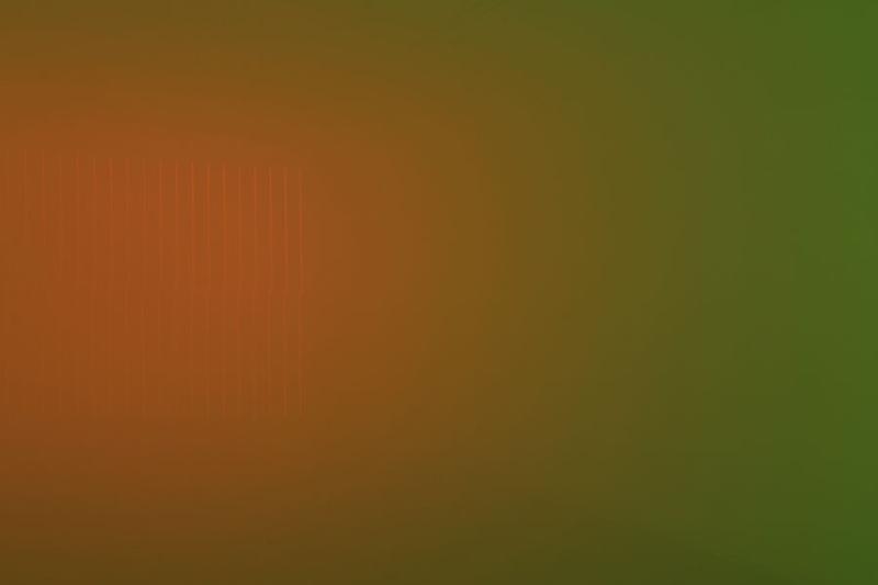 Olafur Eliasson. Complementary colour chart, 2009. Fog machine, fog liquid, red and green colour fluorescent lamps, Size variable. Courtesy of the artist and & PKM Trinity Gallery. © 2009 Olafur Eliasson.