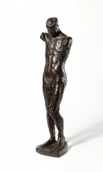 Kwon Jin Kyu. Standing Man, circa 1953. Bronze, 49.5(h) x 12.0 x 11.1 cm. Private Collection. Courtesy of Kwon Jin Kyu Commemoration Foundation & PKM Gallery.