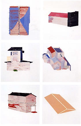 O JUN. Design Of You, 2000. Paper, gouache, 70 x 70 cm each (6 sheets). Courtesy of the artist & PKM Gallery.