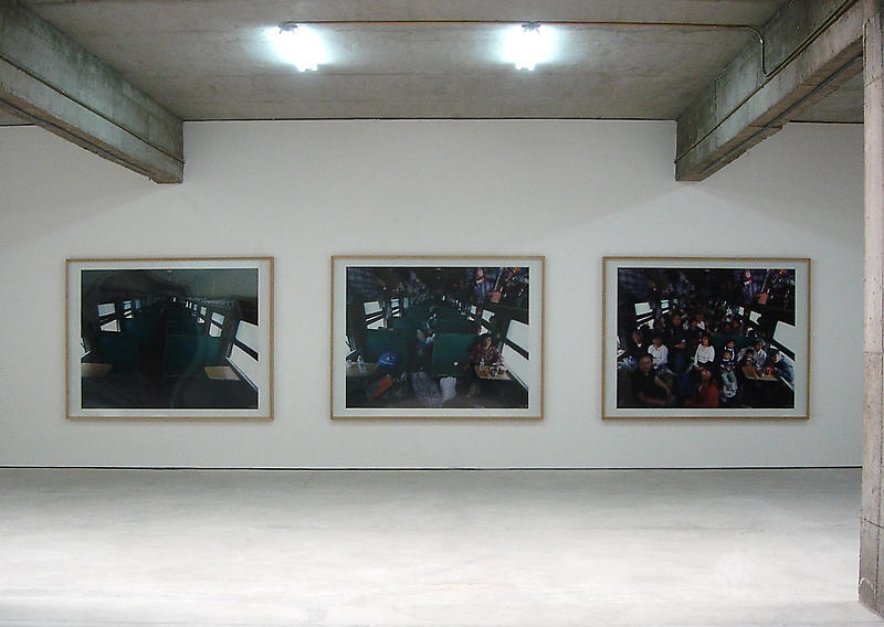 Wang Qingsong. Hard-seat Compartment, 2008. C-print, 160 x 210 cm, installation. Courtesy of the artist & PKM Gallery.