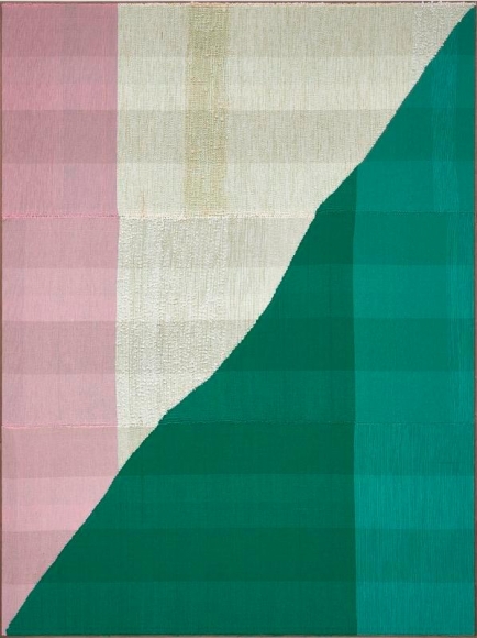 Brent Wadden. Untitled, 2017. Painting - Hand woven fibers, wool, cotton and acrylic on canvas, 275 x 205 cm. Courtesy of the artist & PKM Gallery.