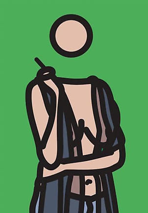 Julian Opie. Ruth with cigarette 5 (Edition of 50), 2005-06. Lambda prints, matt-sealed, dry mounted onto Dibond, in aluminum frame, Frame size 99.5 x 69.7 cm. Courtesy of the artist & PKM Gallery.