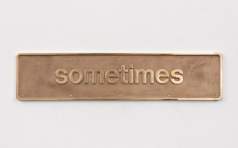 Darren Almond. Sometimes, 2017. Bronze, 26 x 113 x 1.5 cm. Courtesy of the artist & PKM Gallery.