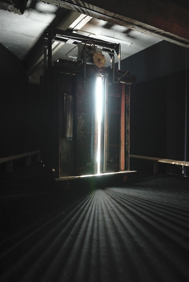 Li Shurui. A Room Called Elevator, 2008. Mixed media (elevator, lights), 250 x 157 x 181 cm. Courtesy of the artist & PKM Gallery.