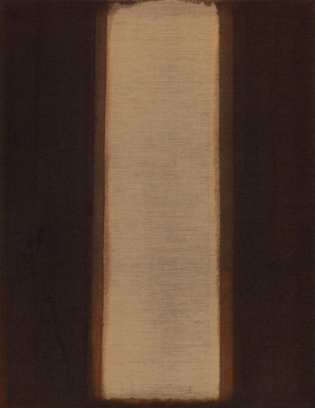 Yun Hyong-keun. Burnt Umber & Ultramarine, 1978, 142 x 110 cm. Courtesy of YUN HYONG-KEUN Estate and PKM Gallery.