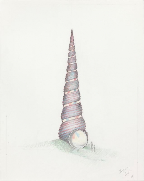 Coosje van Bruggen and Claes Oldenburg. Spring, a Large-Scale Project by Coosje van Bruggen, 2005. 73.7 x 57.8 cm. © 2005 Coosje van Bruggen and Claes Oldenburg. Photo courtesy Pace Gallery.