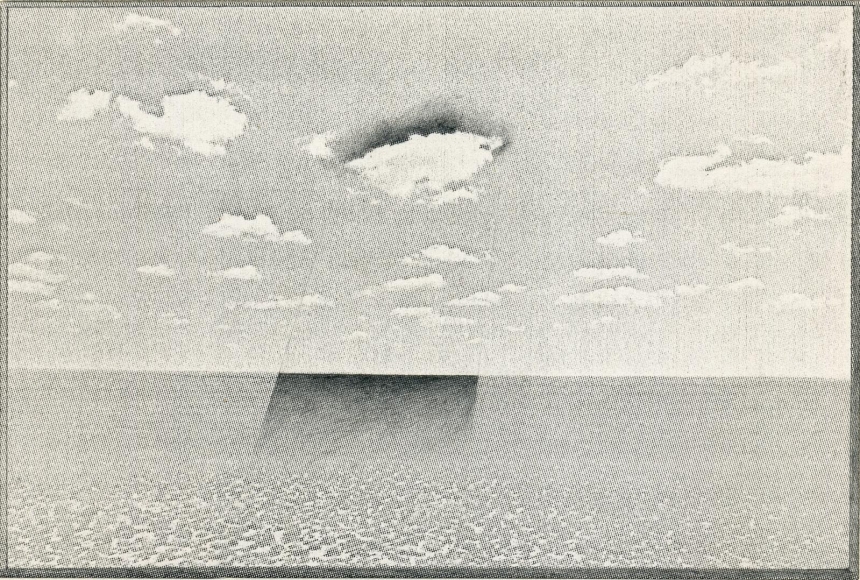 John Wood - Untitled, Landscape Series, 1970 Xerox and graphite mounted to board | Bruce Silverstein Gallery