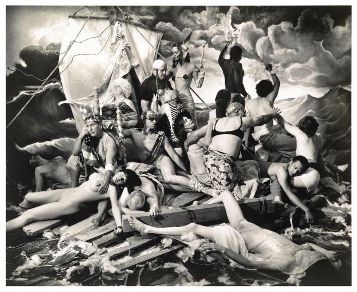 Joel-Peter Witkin - The Raft of George W. Bush, 2006 Gelatin silver print ; Bruce Silverstein Gallery