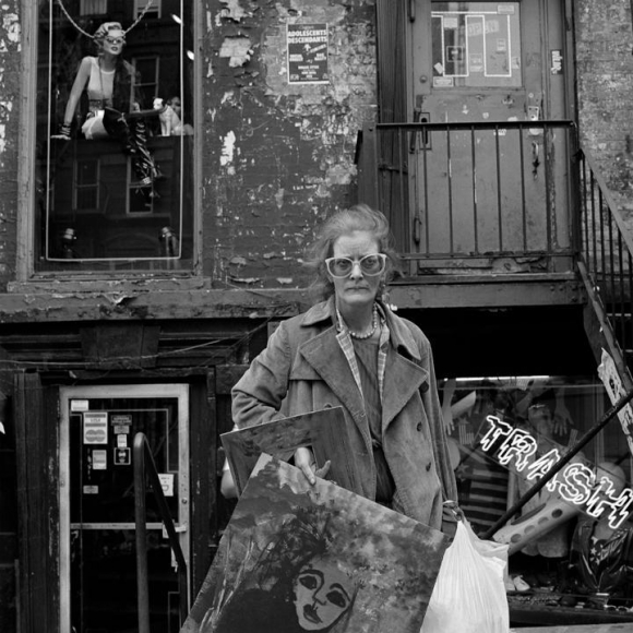 East Village Artist, 1986, Gelatin silver print, 15 1/2 x 15 1/4 inches