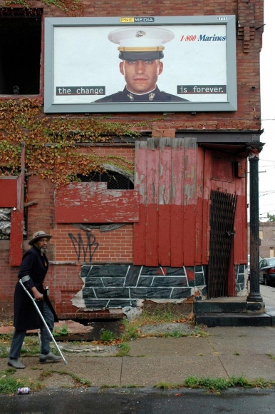 Marine's Billboard, 2001-2006 Archival pigment print mounted to board 42 x 28 inches