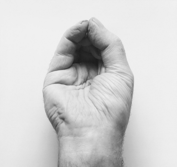 Front Hand, Pinched, 1988, Gelatin silver print mounted to board, printed c. 1988